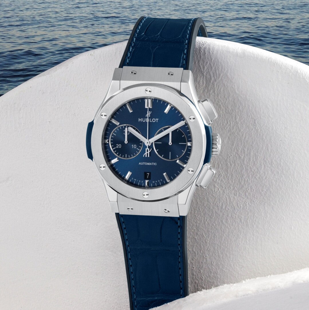 Đồng Hồ Hublot Classic Fusion Chronograph Titanium Blue 45mm 2