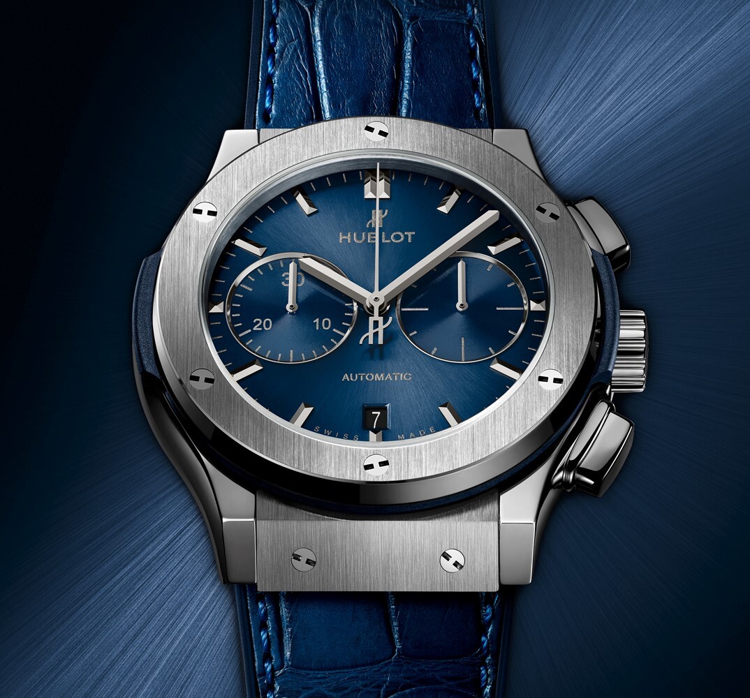 Đồng Hồ Hublot Classic Fusion Chronograph Titanium Blue 45mm 3