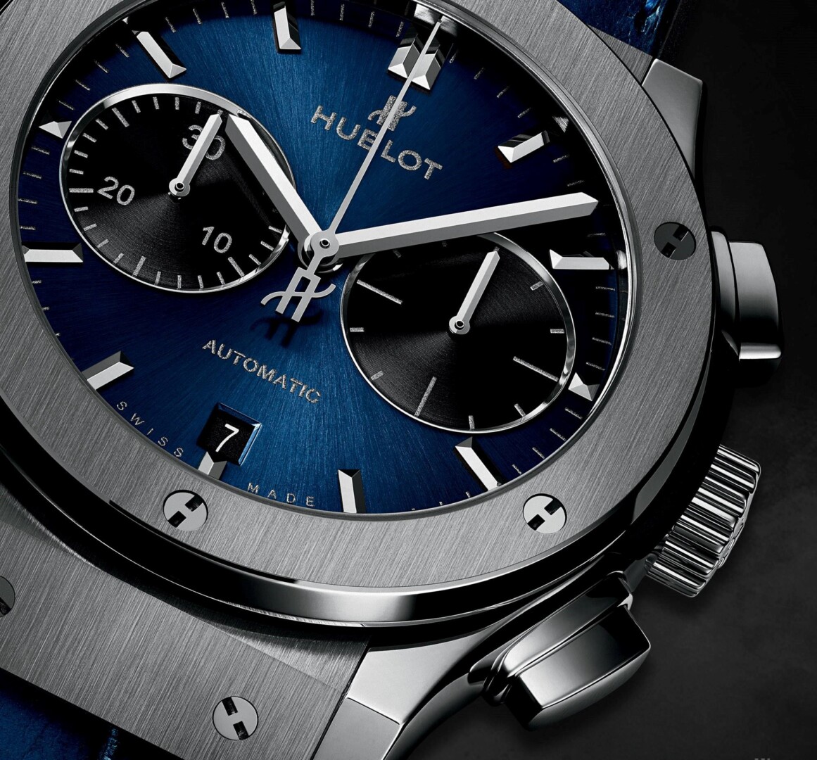 Đồng Hồ Hublot Classic Fusion Chronograph Titanium Blue 45mm 4