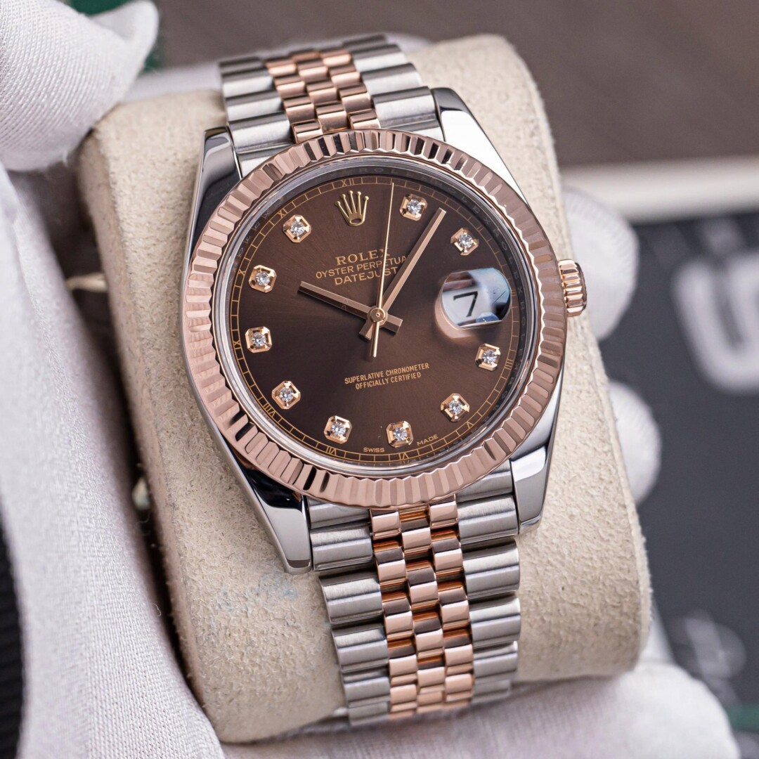 Đồng Hồ Rolex Datejust 36 Mặt Chocolate Cọc Số Kim Cương 126231 2