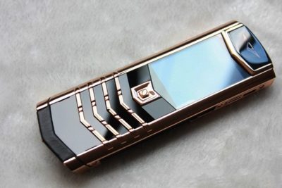 Điện Thoại Vertu Singature S Lưng Đá Vàng Hồng (Độ Vỏ)