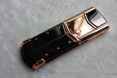 Điện Thoại Vertu Singature S Lưng Đá Vàng Hồng (Độ Vỏ)