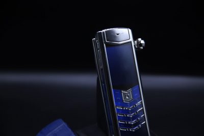 Điện Thoại Vertu Signature S Xanh Navy Da Cá Sấu