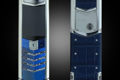 Điện Thoại Vertu Signature S Xanh Navy Da Cá Sấu