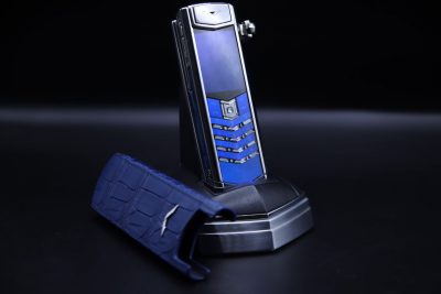 Điện Thoại Vertu Signature S Xanh Navy Da Cá Sấu