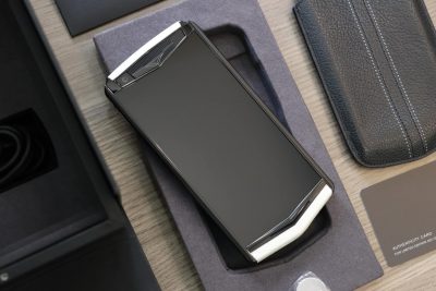 Điện Thoại Vertu Aster P da bê trắng