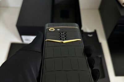 Điện Thoại Vertu Aster P Mix Gold da cá sấu