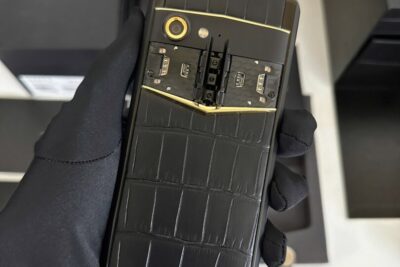 Điện Thoại Vertu Aster P Mix Gold da cá sấu