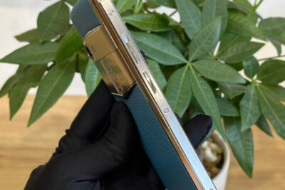 Điện Thoại Vertu Aster P da bê xanh đẹp keng