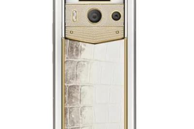 Metavertu 2nd Generation Luxury Custom Made Gold Plain Weave with Diamond Himalaya Alligator White