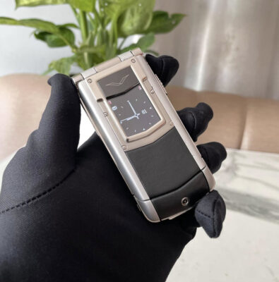 Điện Thoại Vertu Ayxta Nắp Gập Da Bê Đen