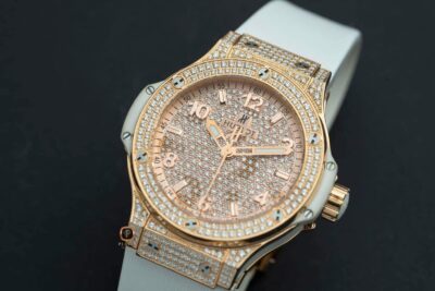 Đồng Hồ Hublot Big Bang One Click King Gold White Full Pavé 39mm
