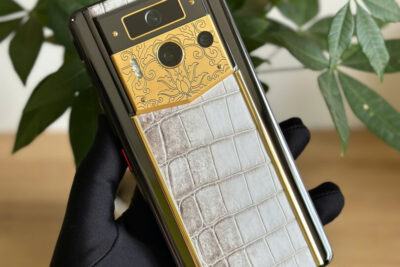 Metavertu 2 Viền gold hoa văn- da cá sấu bạch tạng đẹp 99%