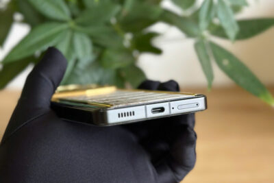 Metavertu 2 Viền gold hoa văn- da cá sấu bạch tạng đẹp 99%