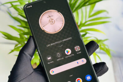Vertu Quantum Flip Da Cá Sấu Bạch Tạng Viền Kim