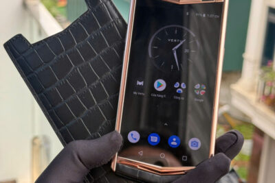 Vertu Aster P Cá Sấu Đen Mạ Vàng 24K Chính Hãng