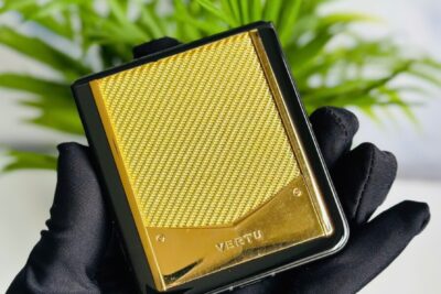 Vertu Iron flip gold carbon gold 99% fullbox trùng imei
